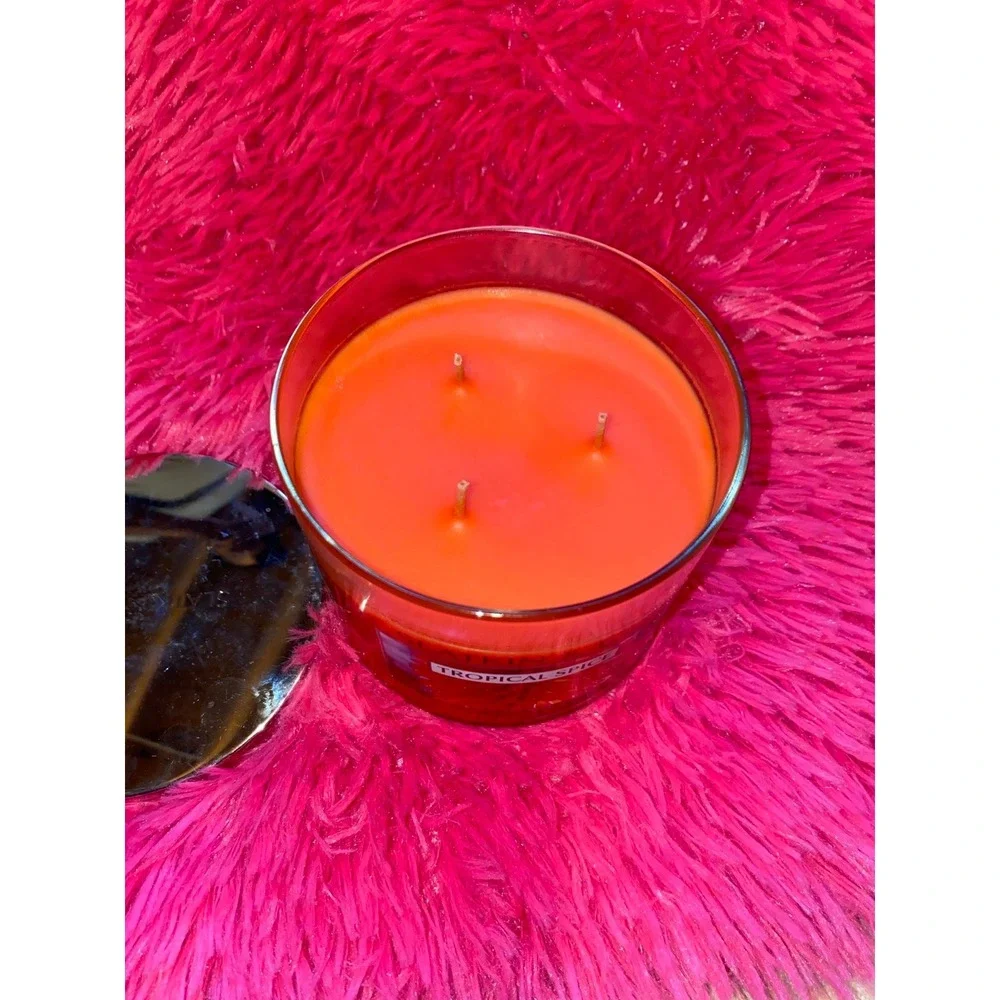 Slatkin tropical spice candle 3 wick bath‎ body works